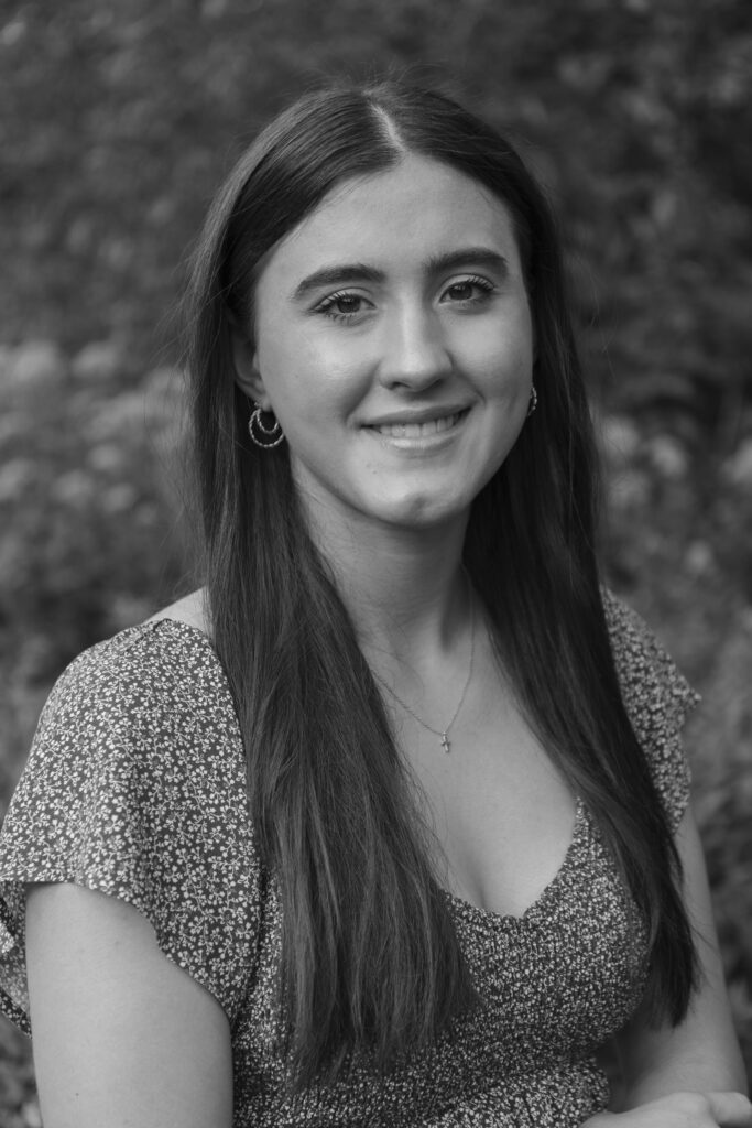 Girl smiling in Senior Portrait photography session in Medfield, Massachusetts.