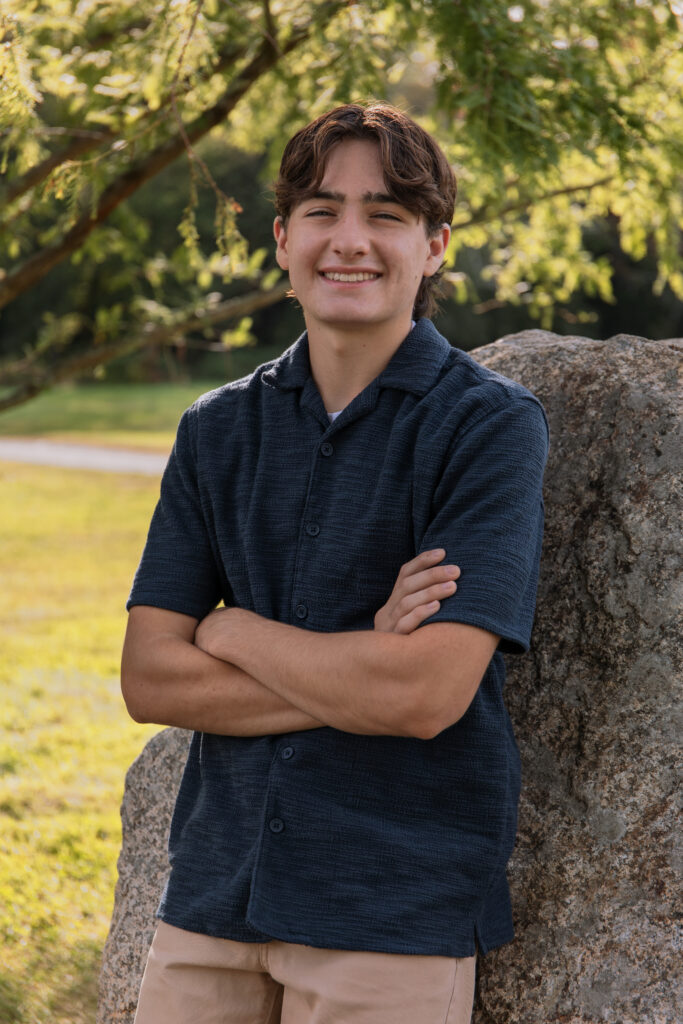 Senior portrait photoshoot in at Borderland State Park in Easton, Massachusetts.