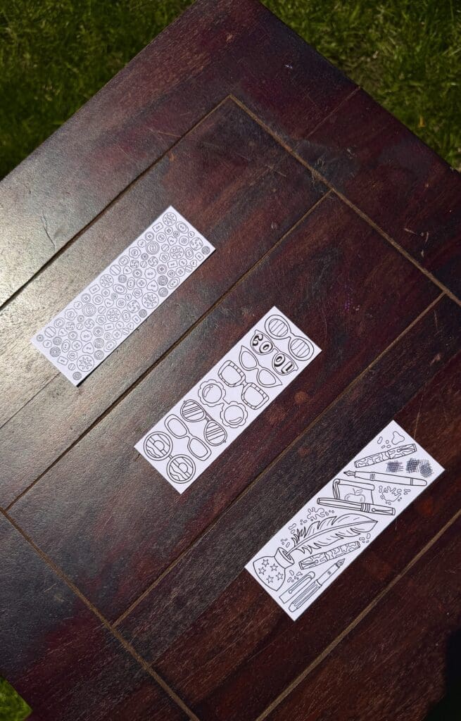 Keepsakes & Collections: A Cute & Simple Coloring Book and matching bookmarks.