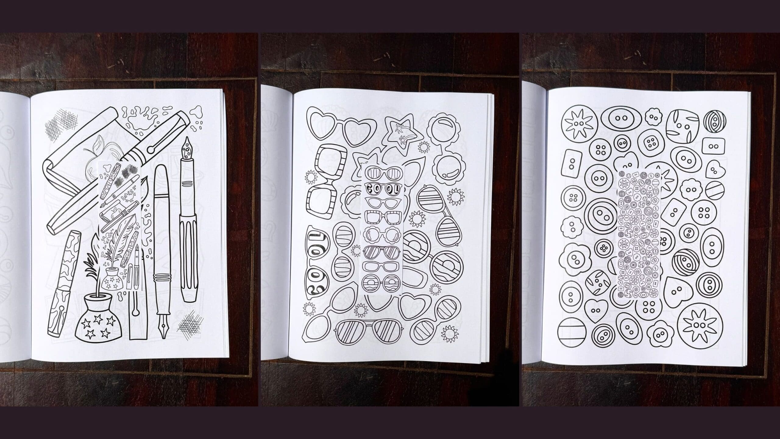 Keepsakes & Collections: A Cute & Simple Coloring Book and matching bookmarks.