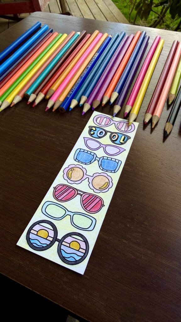 Keepsakes & Collections: A Cute & Simple Coloring Book and matching bookmarks.